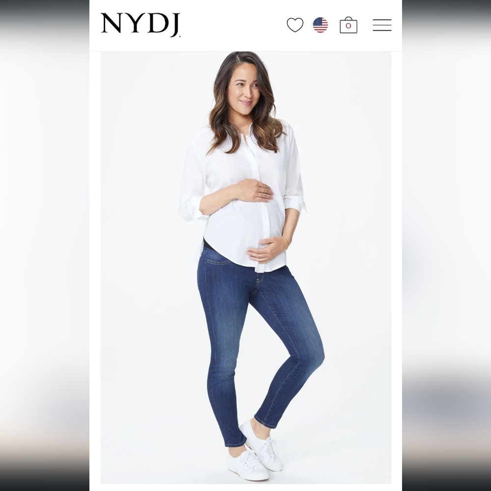 NYDJ Maternity Skinny Jeans - Big Sur size 14